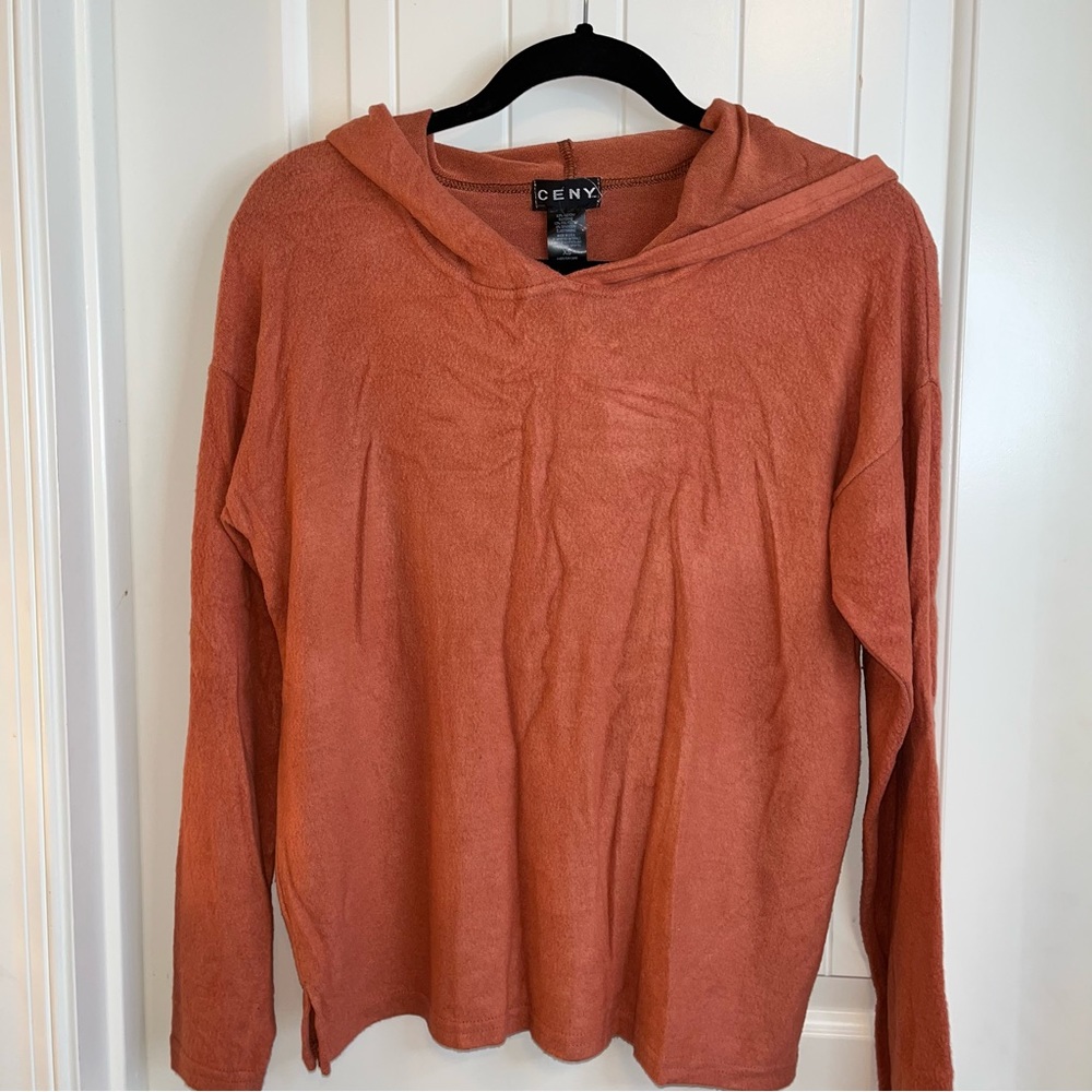 ⭐️ NWOT CENY Lightweight Hoodie Size XS Terra Cotta Color  F3